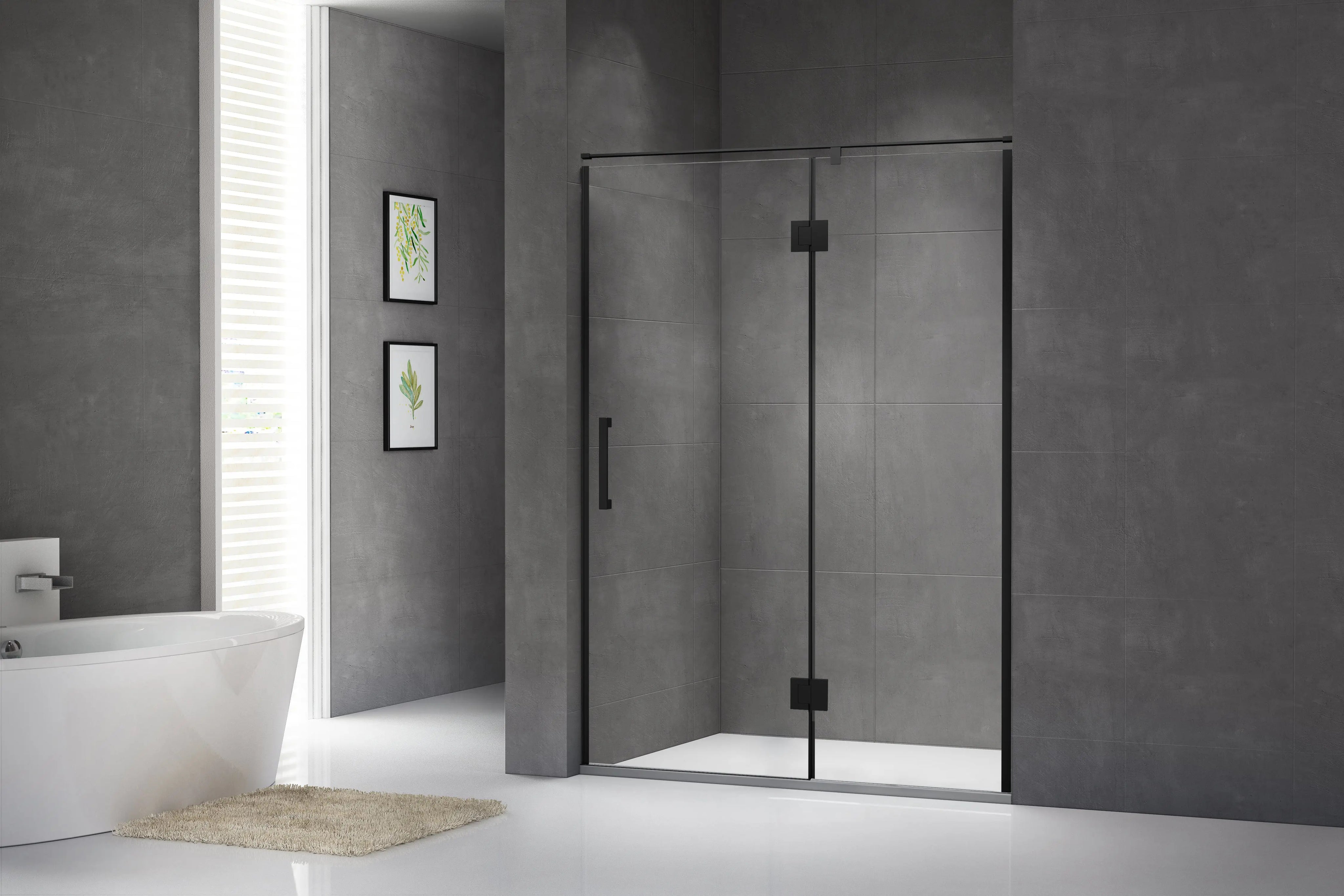 Square-Bar Framed Shower Door SY77210 SY