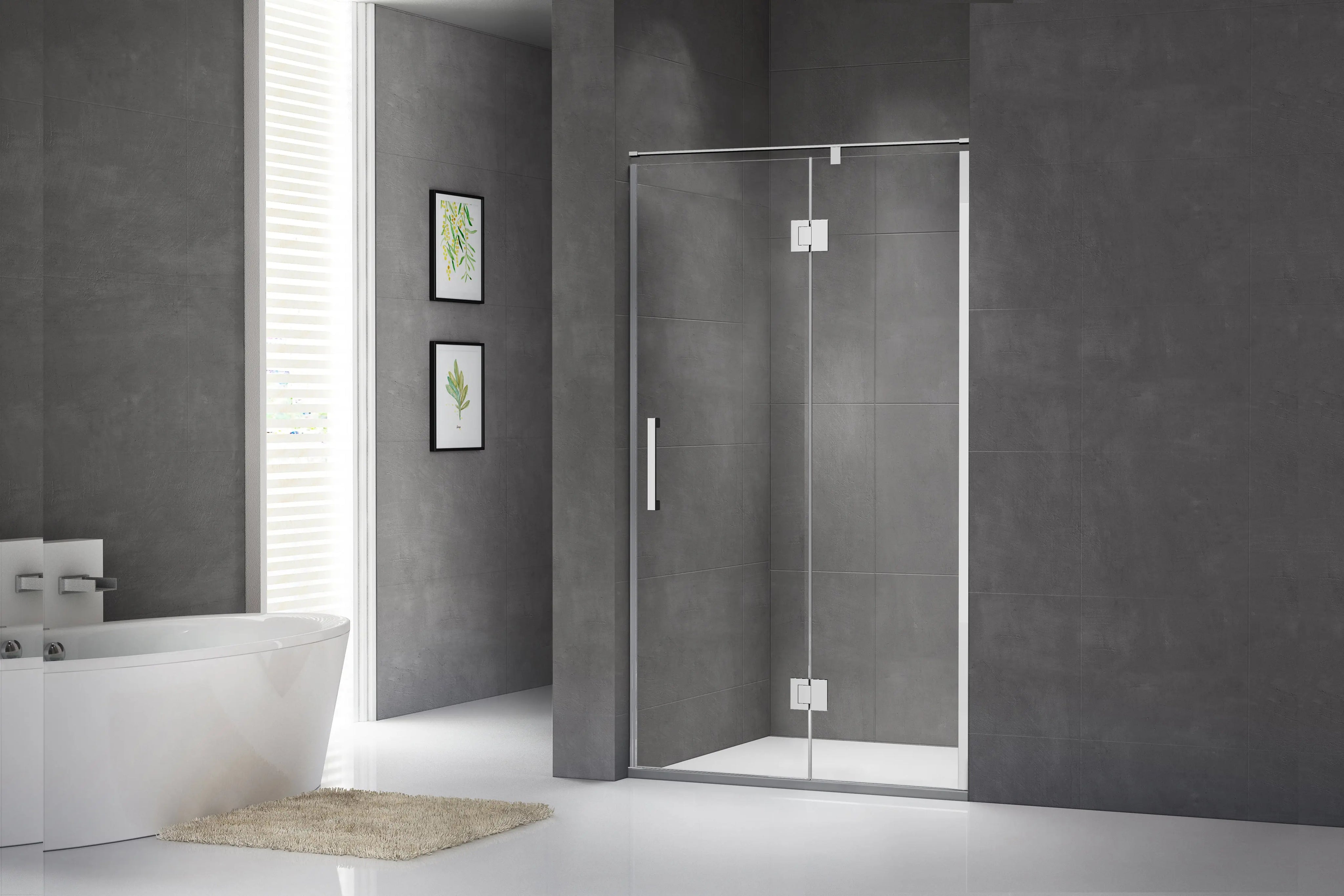 Square-Bar Framed Shower Door SY77210 SY