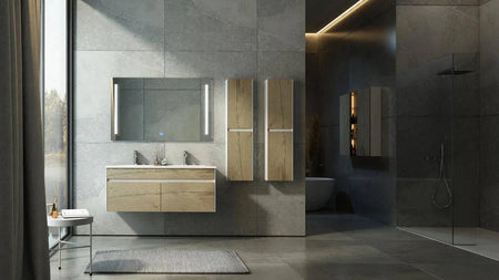 Elegant Bathroom Suite with LED Mirror and Side Cabinet - SY & CO. INTERNATIONAL TRADING CORP.