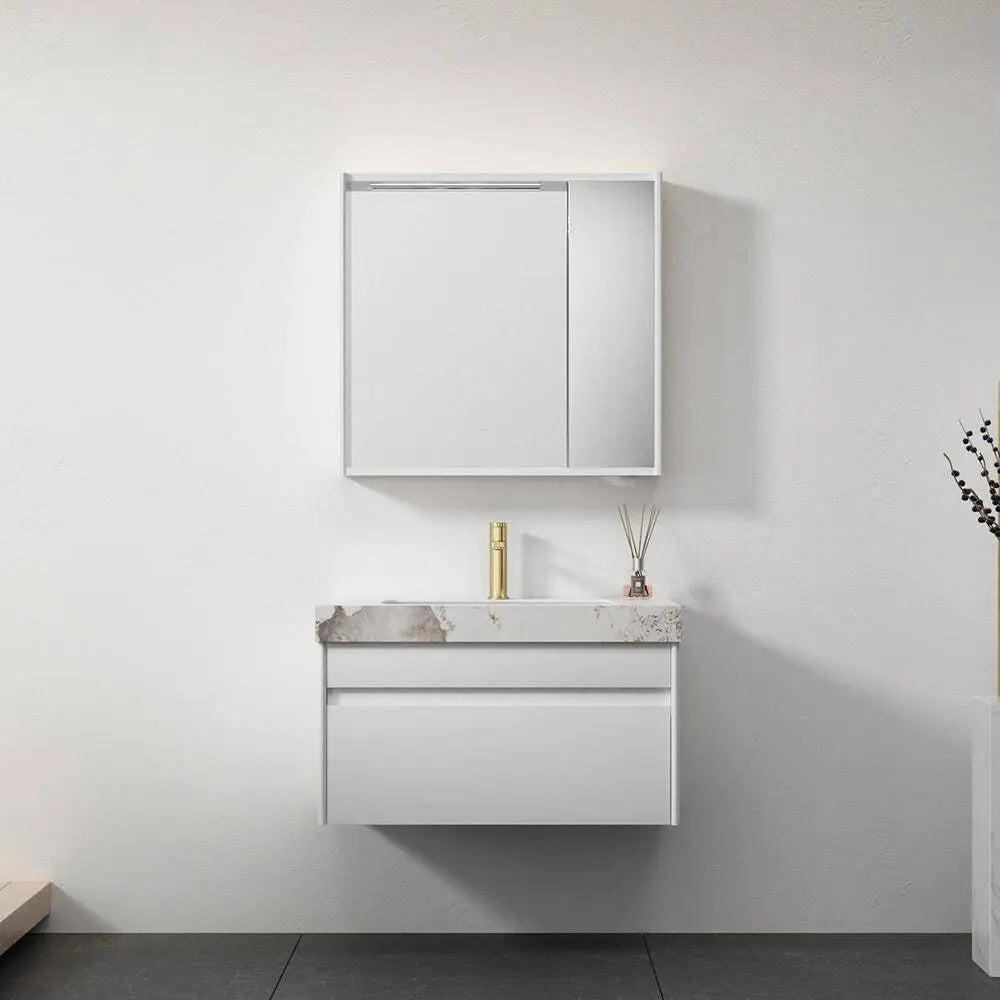 Sophisticated Bathroom Vanity with LED Mirror Cabinet - SY & CO. INTERNATIONAL TRADING CORP.