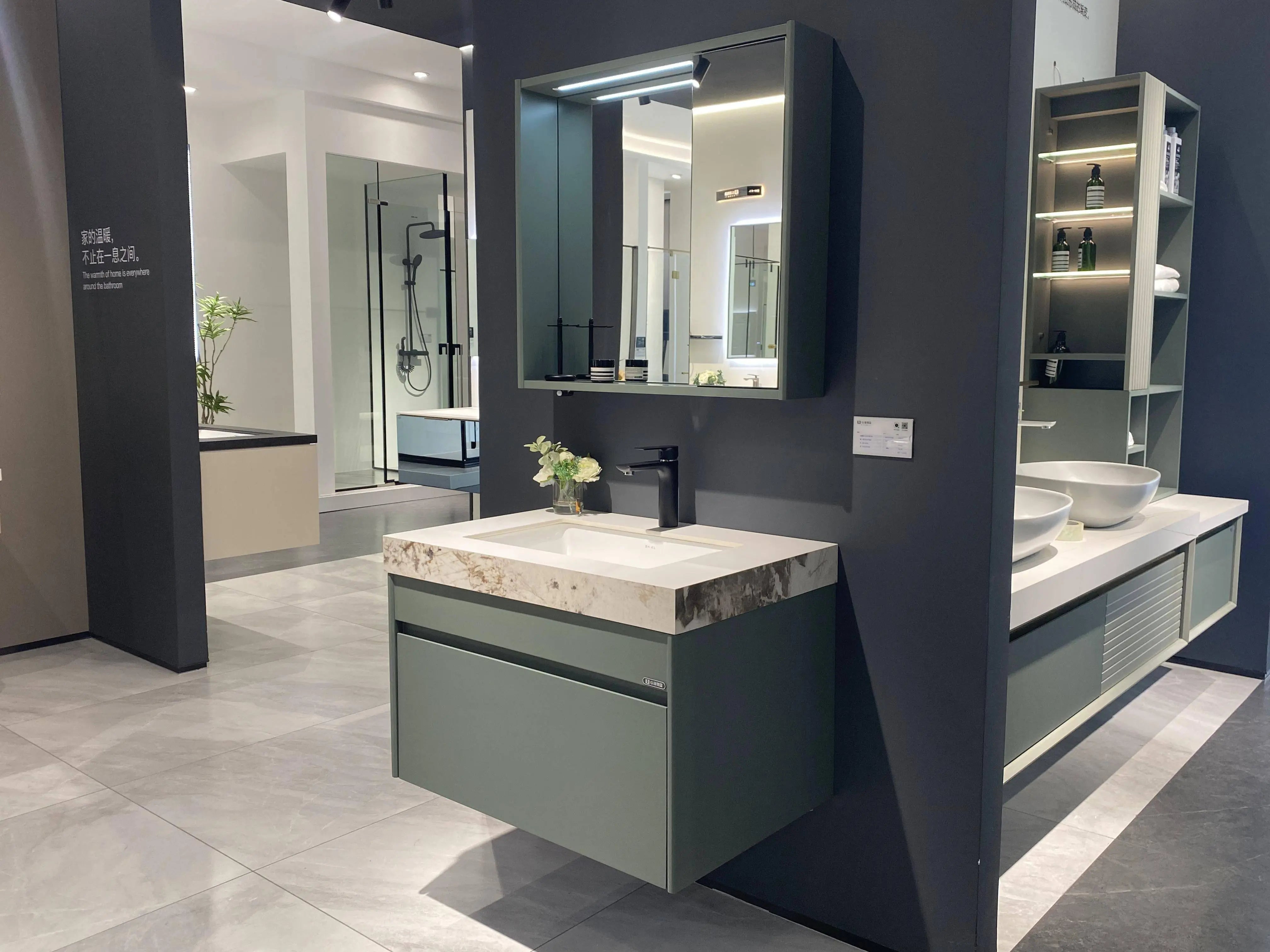 Sophisticated Bathroom Vanity with LED Mirror Cabinet - SY & CO. INTERNATIONAL TRADING CORP.