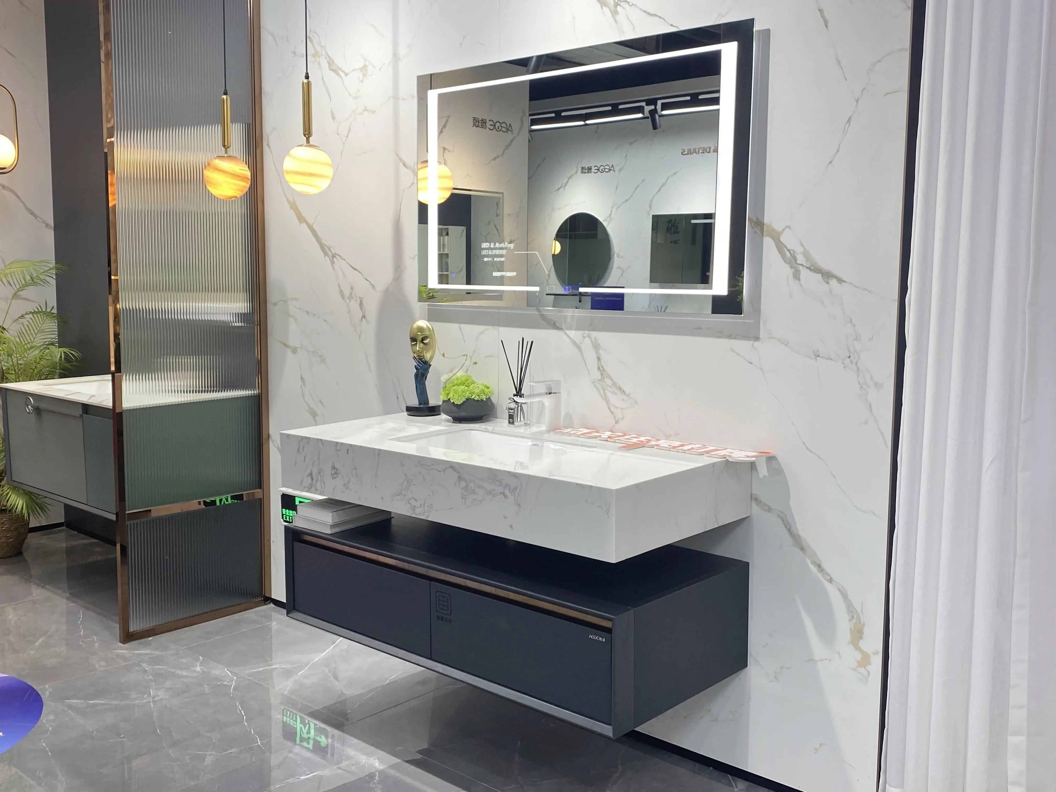 Sophisticated Bathroom Vanity with Touch Sensor LED Mirror - SY & CO. INTERNATIONAL TRADING CORP.