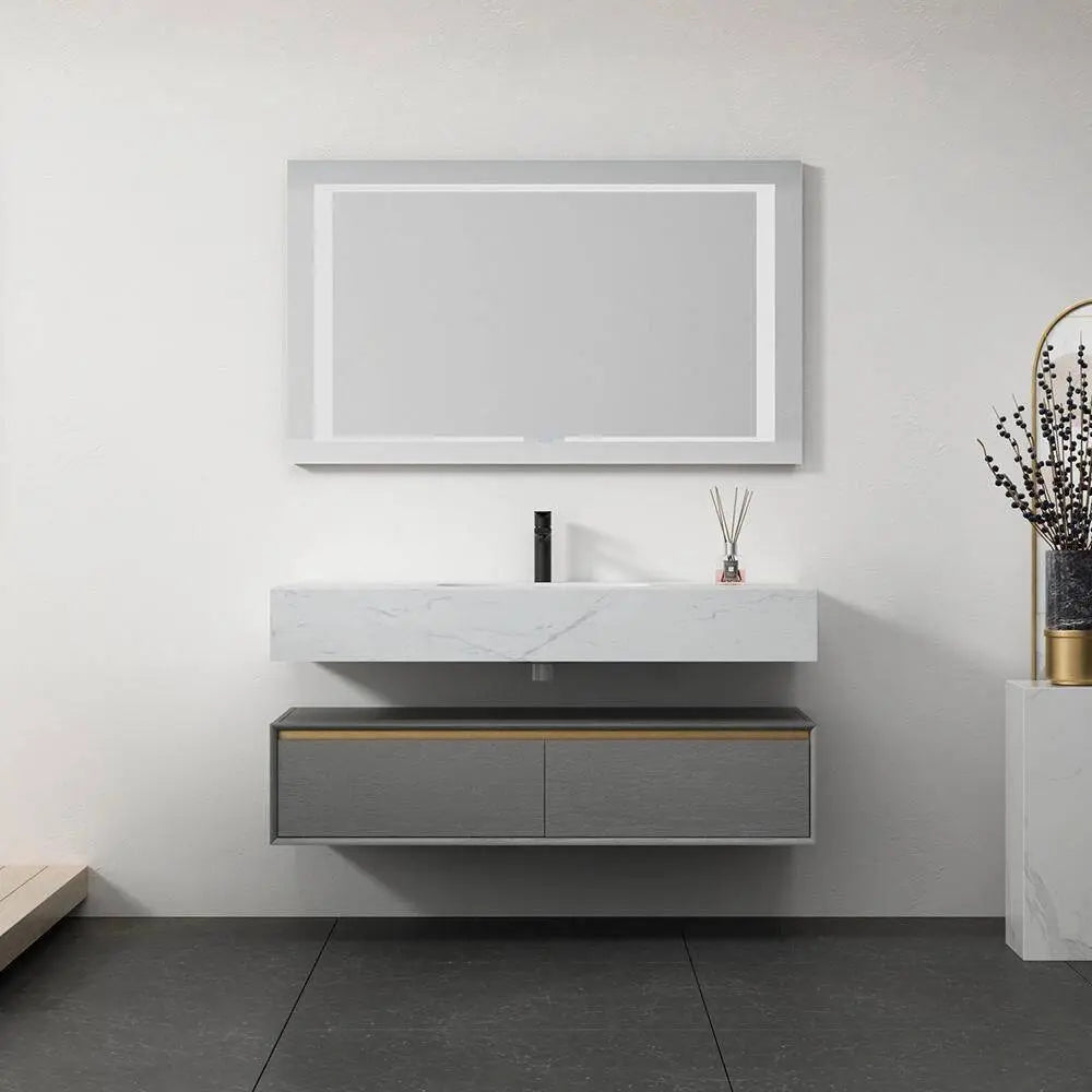 Sophisticated Bathroom Vanity with Touch Sensor LED Mirror - SY & CO. INTERNATIONAL TRADING CORP.